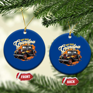 Hot Rod Grandpa Ceramic Ornament Vintage 1930 Classic Hot Rod