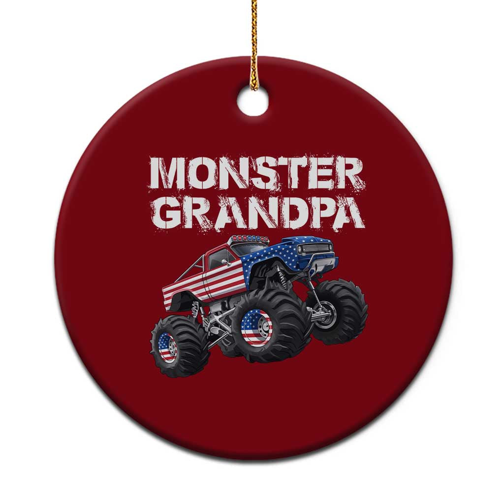 Monster Truck Grandpa Family Matching Ceramic Ornament Monster Truck Vintage Monster Truck