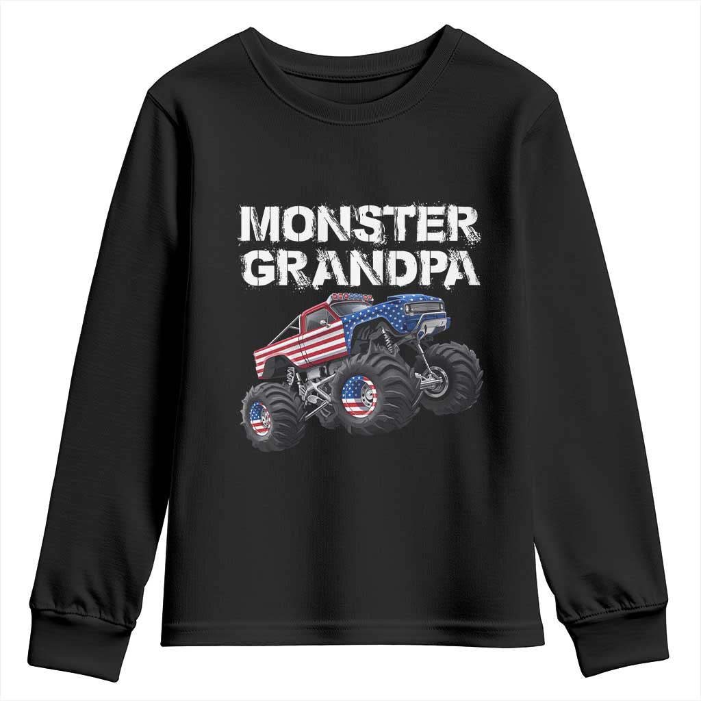 Monster Truck Grandpa Family Matching Youth Sweatshirt Monster Truck Vintage Monster Truck