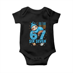 67 Six Seven Meme Baby Onesie Funny Hanukkah Sloth TS14 Black Print Your Wear