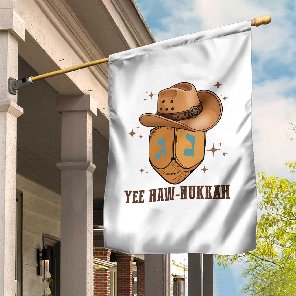 Yee Haw Nukkah Garden Flag Funny Cowboy Hanukkah TS14 Print Your Wear