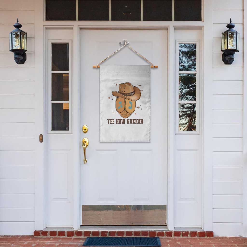 Yee Haw Nukkah Garden Flag Funny Cowboy Hanukkah TS14 Print Your Wear