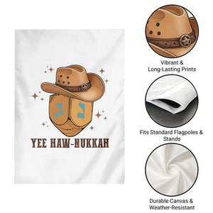 Yee Haw Nukkah Garden Flag Funny Cowboy Hanukkah TS14 Print Your Wear