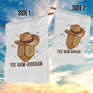 Yee Haw Nukkah Garden Flag Funny Cowboy Hanukkah TS14 Print Your Wear
