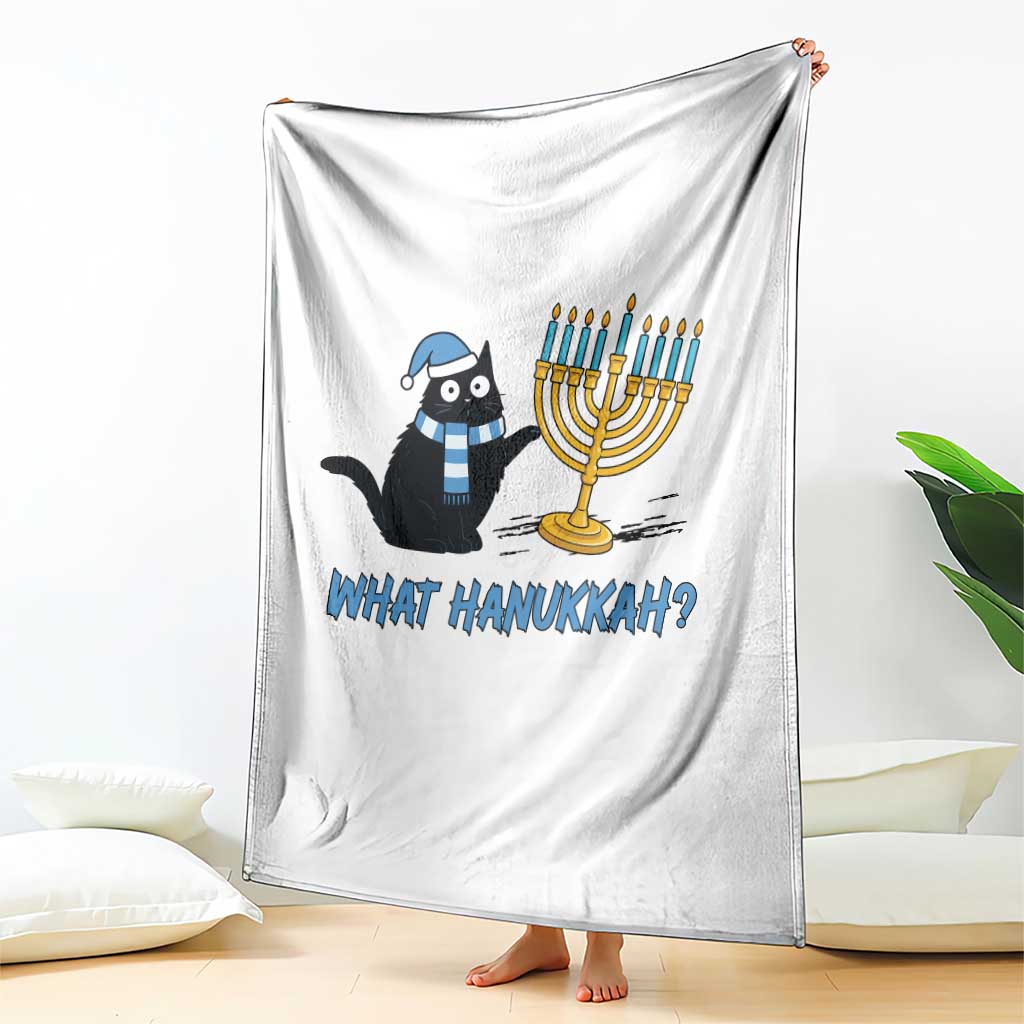 Funny Black Cat Hanukkah Chanukah Throw Blanket TS14 Print Your Wear