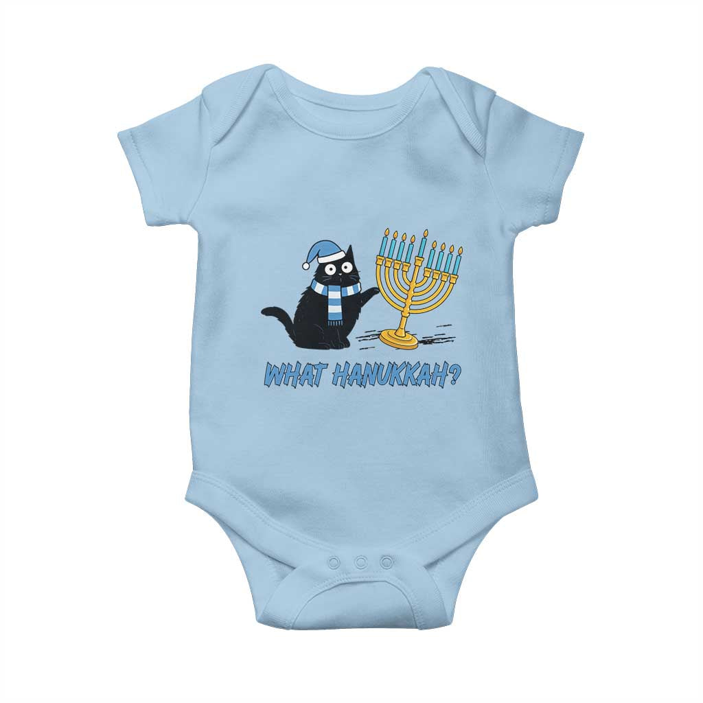 Funny Black Cat Hanukkah Chanukah Baby Onesie TS14 Light Blue Print Your Wear