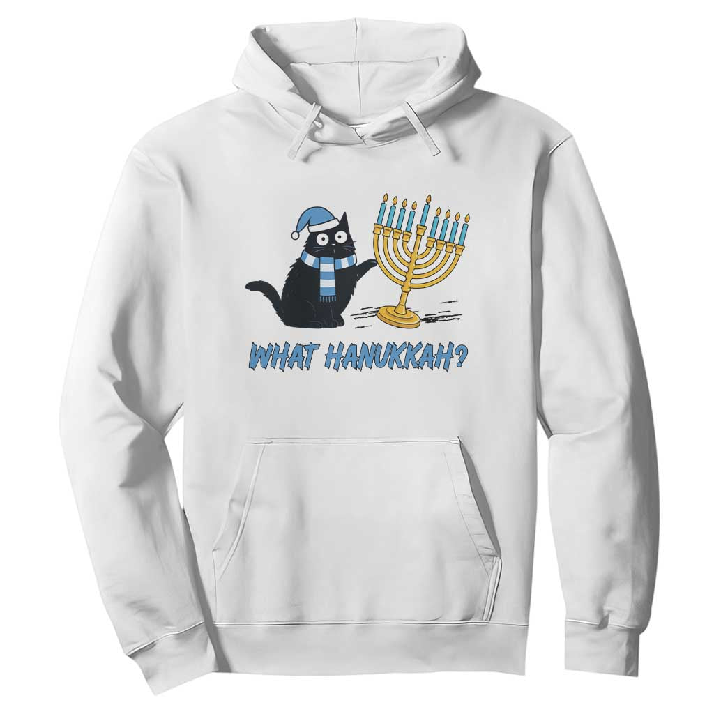 Funny Black Cat Hanukkah Chanukah Hoodie TS14 White Print Your Wear