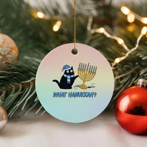 Funny Black Cat Hanukkah Chanukah Ceramic Ornament TS14 1pc Pastel Print Your Wear