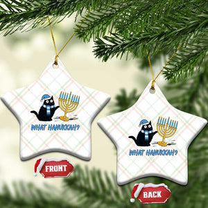 Funny Black Cat Hanukkah Chanukah Ceramic Ornament TS14 Print Your Wear
