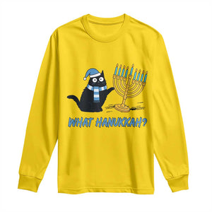 Funny Black Cat Hanukkah Chanukah Long Sleeve Shirt TS14 Daisy Print Your Wear