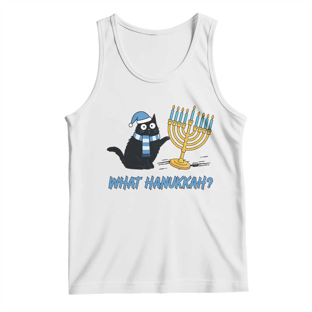 Funny Black Cat Hanukkah Chanukah Tank Top TS14 White Print Your Wear