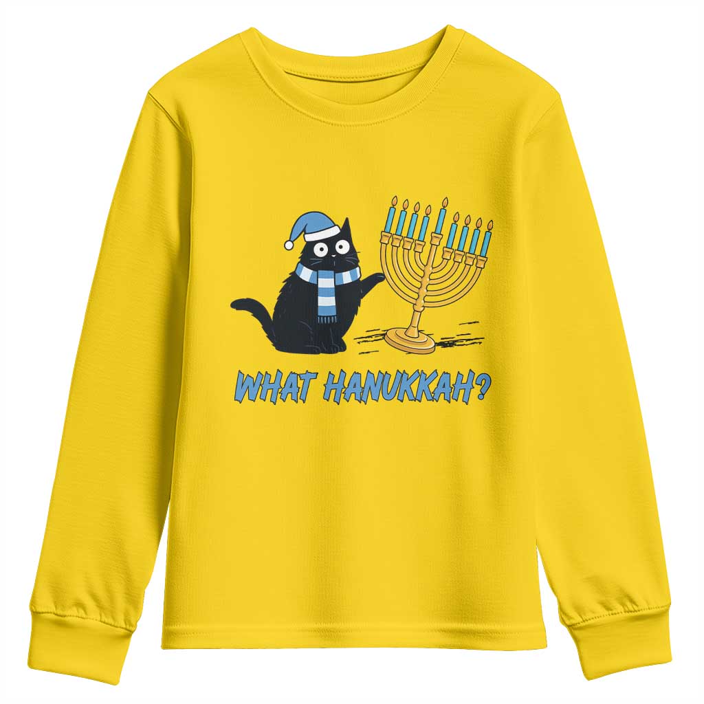 Funny Black Cat Hanukkah Chanukah Youth Sweatshirt TS14 Daisy Print Your Wear