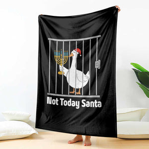 Funny Goose Hanukkah Chanukah Throw Blanket Not Today Santa TS14 Print Your Wear