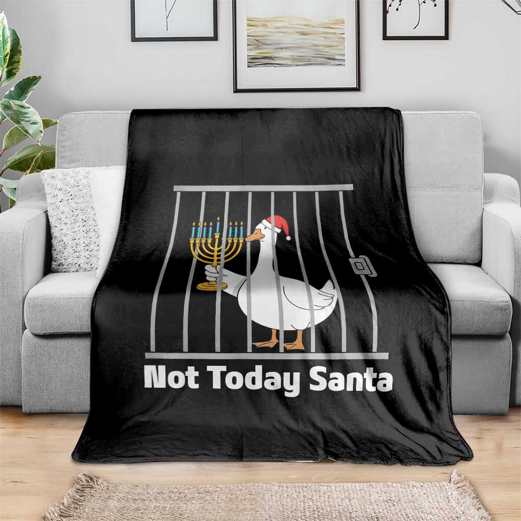 Funny Goose Hanukkah Chanukah Throw Blanket Not Today Santa TS14 Print Your Wear