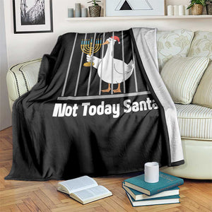 Funny Goose Hanukkah Chanukah Throw Blanket Not Today Santa TS14 Print Your Wear