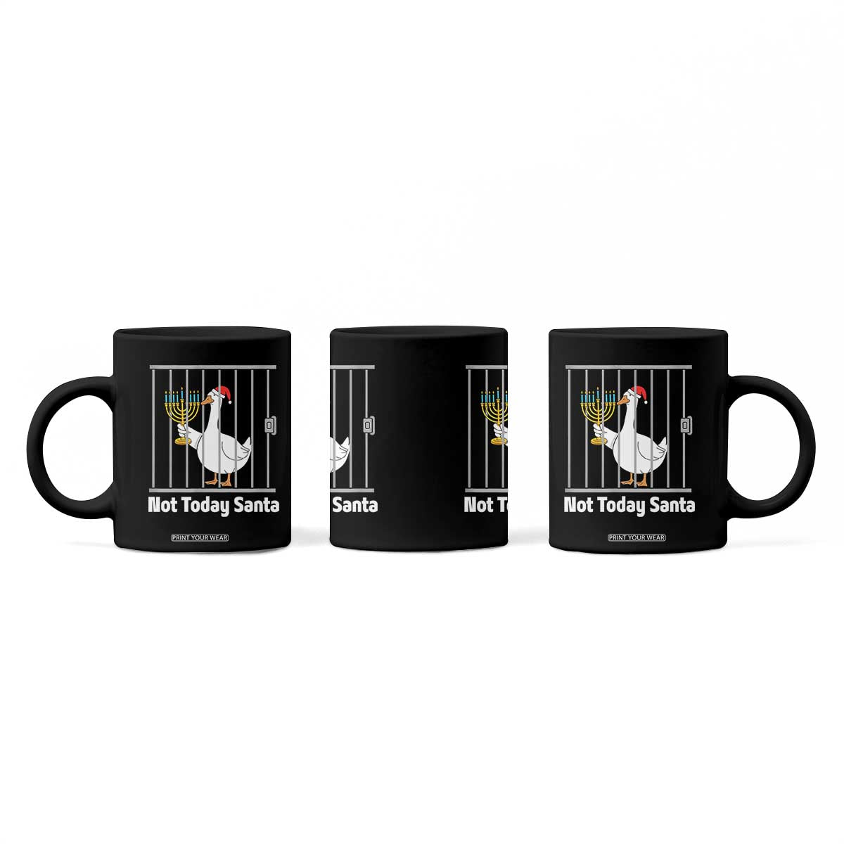 Funny Goose Hanukkah Chanukah Coffee Mug Not Today Santa TS14 Print Your Wear