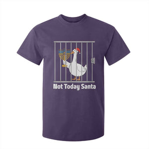 Funny Goose Hanukkah Chanukah T Shirt For Kid Not Today Santa TS14 Purple Print Your Wear