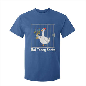 Funny Goose Hanukkah Chanukah T Shirt For Kid Not Today Santa TS14 Royal Blue Print Your Wear