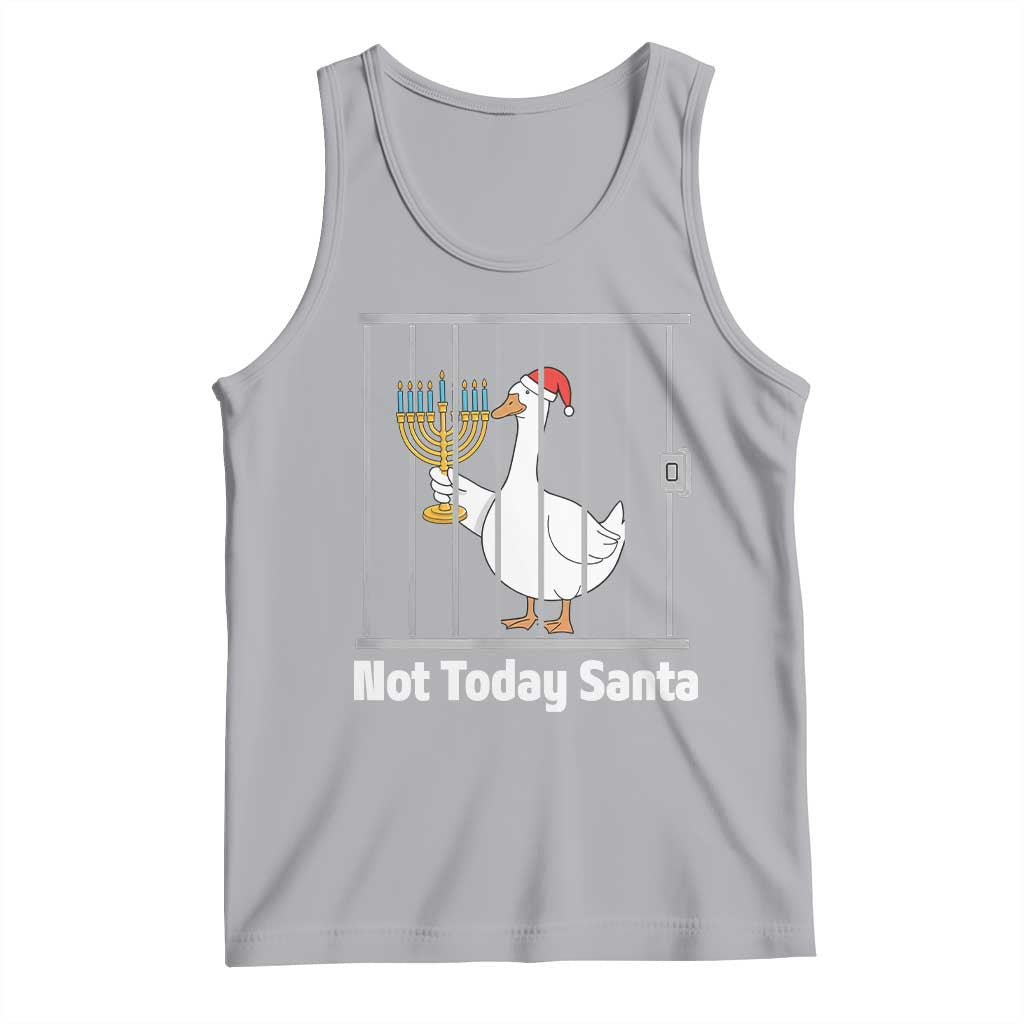 Funny Goose Hanukkah Chanukah Tank Top Not Today Santa TS14 Athletic Heather Print Your Wear