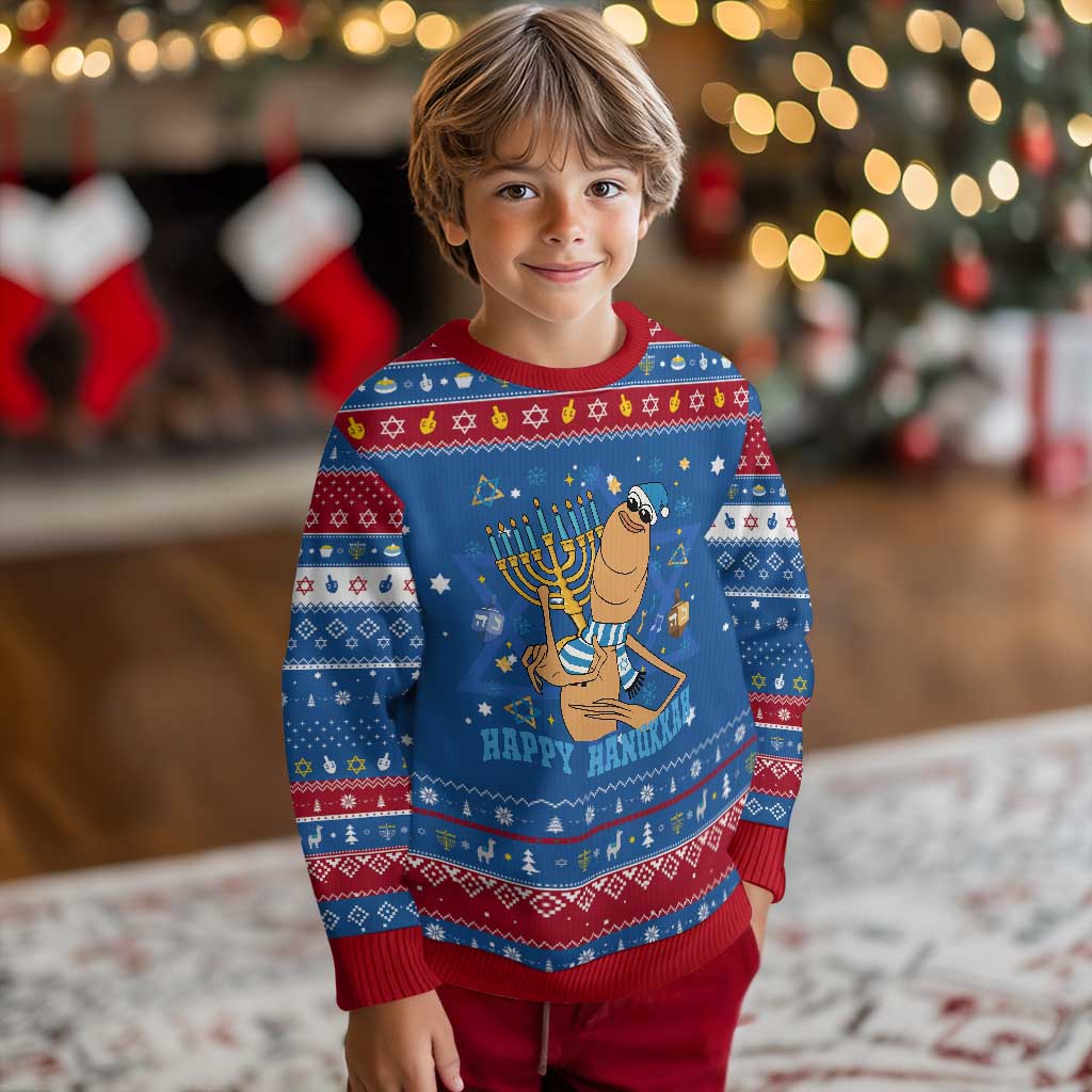 Funny Marcus The Worm Chanukkah Meme Hanukkah Ugly Sweater TS14 Blue Red Print Your Wear