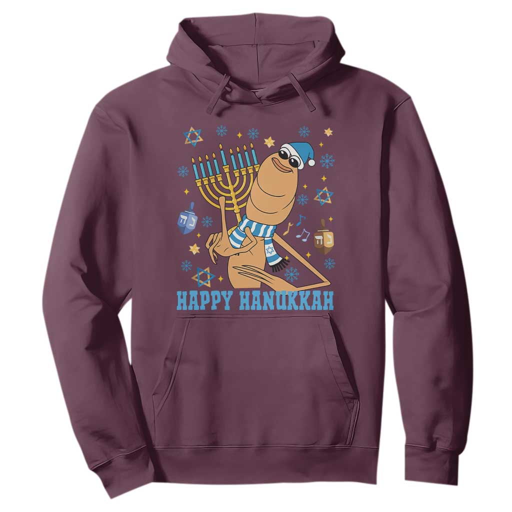 Funny Marcus The Worm Hanukkah Meme Hoodie TS14 Maroon Print Your Wear