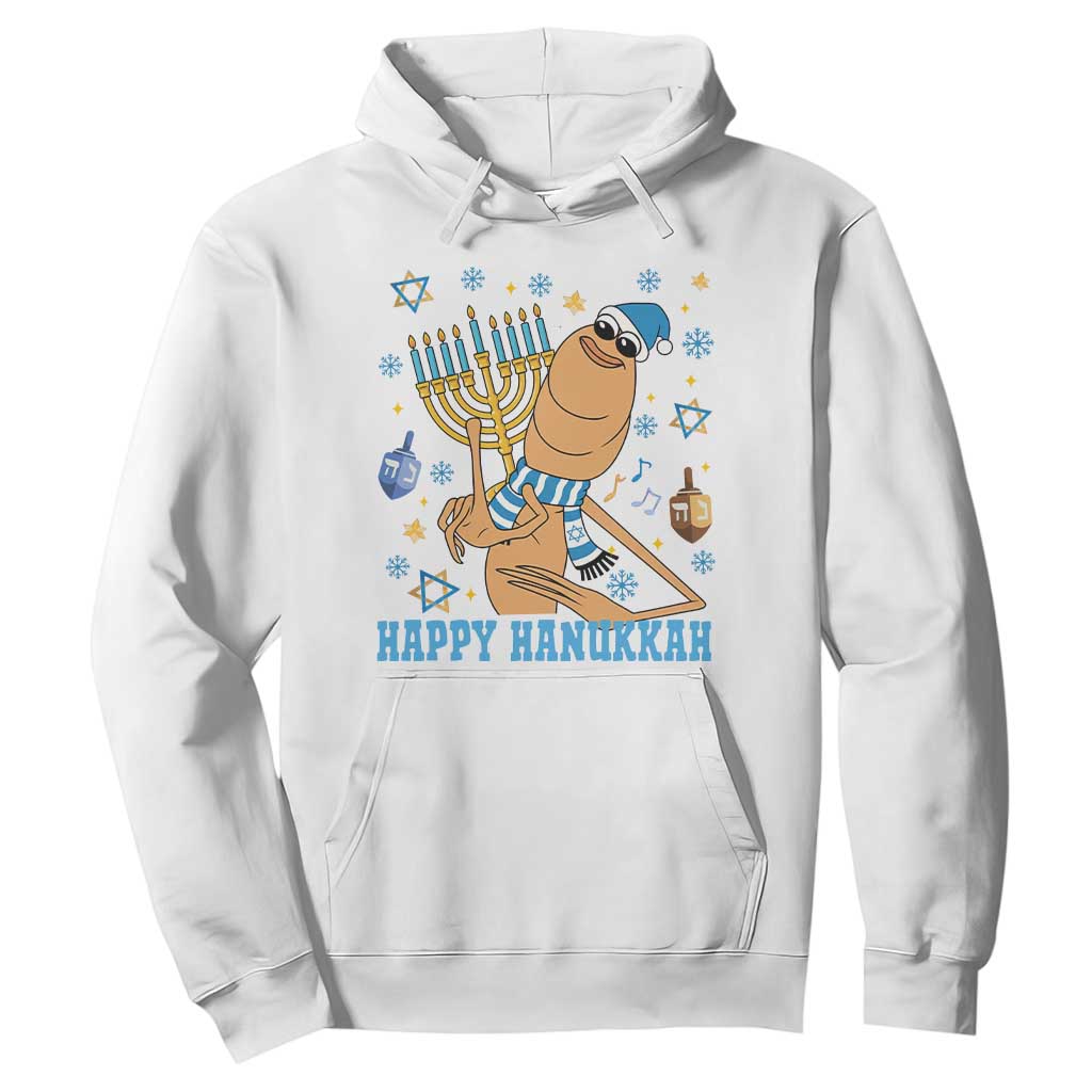 Funny Marcus The Worm Hanukkah Meme Hoodie TS14 White Print Your Wear