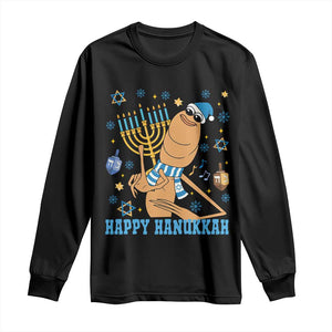 Funny Marcus The Worm Hanukkah Meme Long Sleeve Shirt TS14 Black Print Your Wear