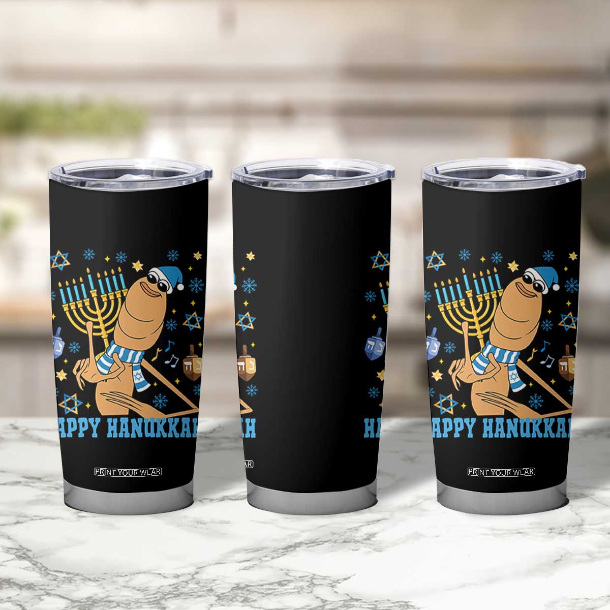 Funny Marcus The Worm Hanukkah Meme Tumbler Cup TS14 Print Your Wear