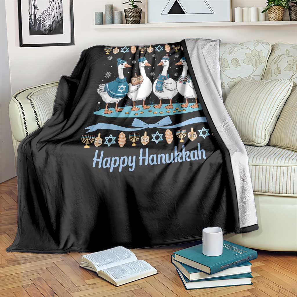 Happy Hanukkah Throw Blanket Funny Silly Goose Chanukah TS14 Print Your Wear