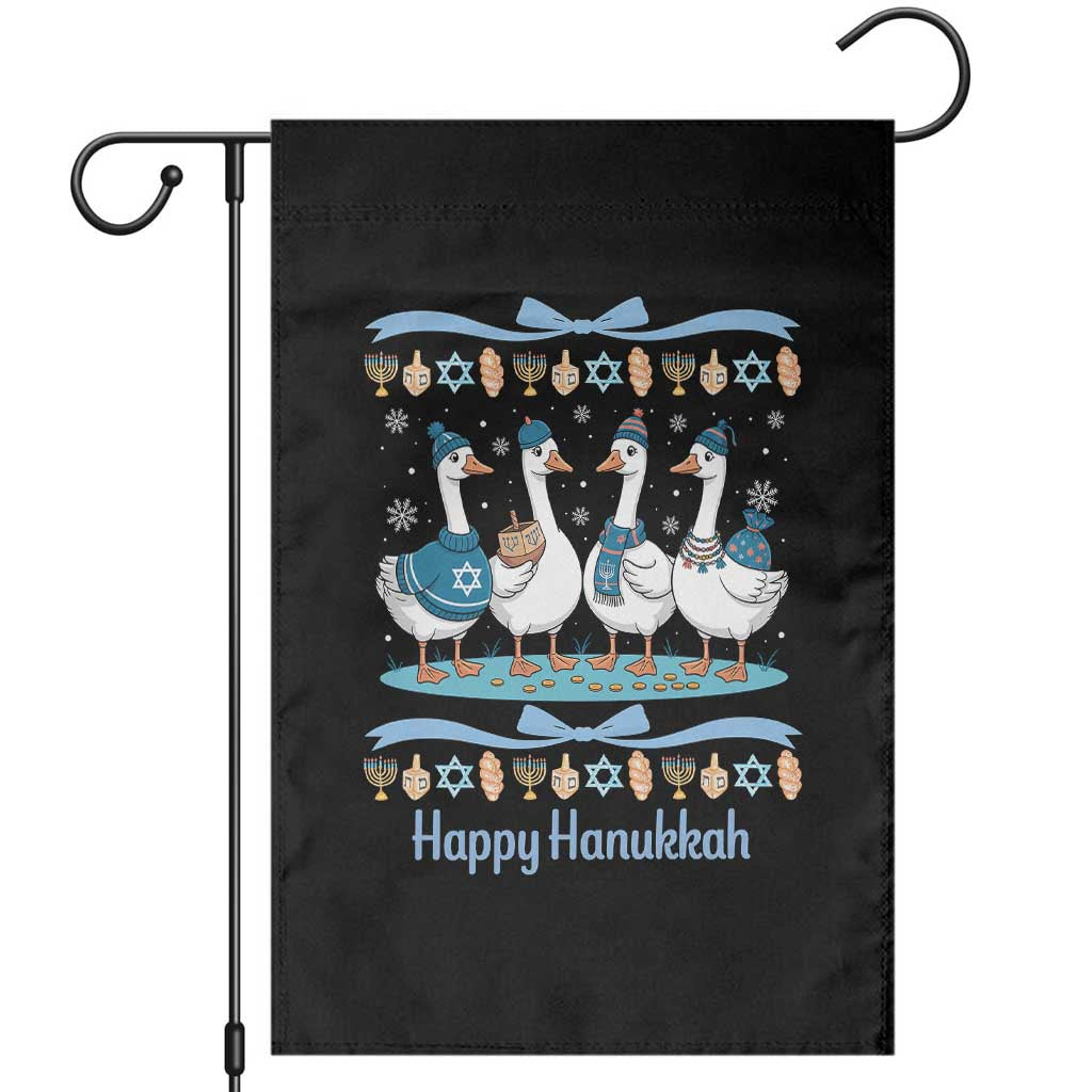Happy Hanukkah Garden Flag Funny Silly Goose Chanukah TS14 Black Print Your Wear