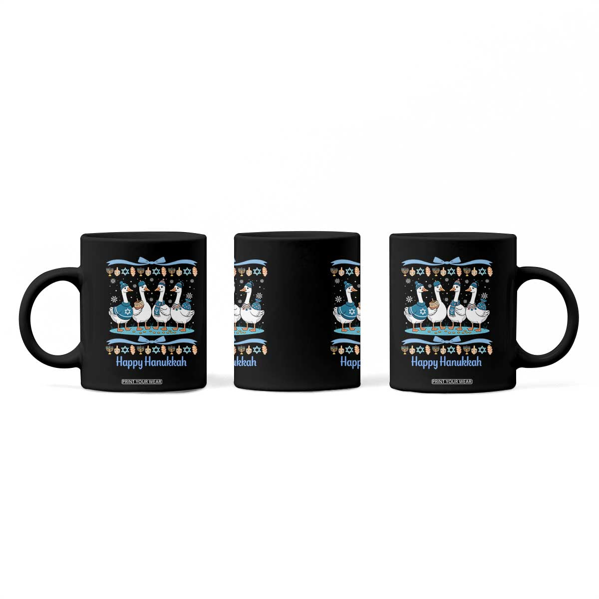 Happy Hanukkah Coffee Mug Funny Silly Goose Chanukah TS14 Print Your Wear