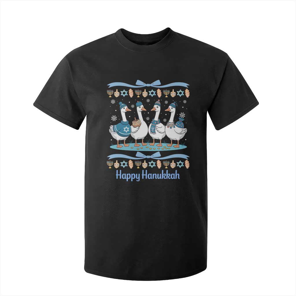 Happy Hanukkah T Shirt For Kid Funny Silly Goose Chanukah TS14 Black Print Your Wear