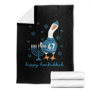 67 Six Seven Silly Goose Hanukkah Meme Throw Blanket Happy Honkukkah TS14 Black Print Your Wear