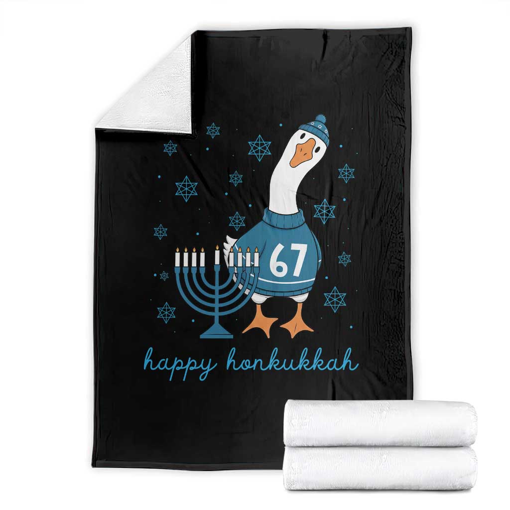 67 Six Seven Silly Goose Hanukkah Meme Throw Blanket Happy Honkukkah TS14 Black Print Your Wear