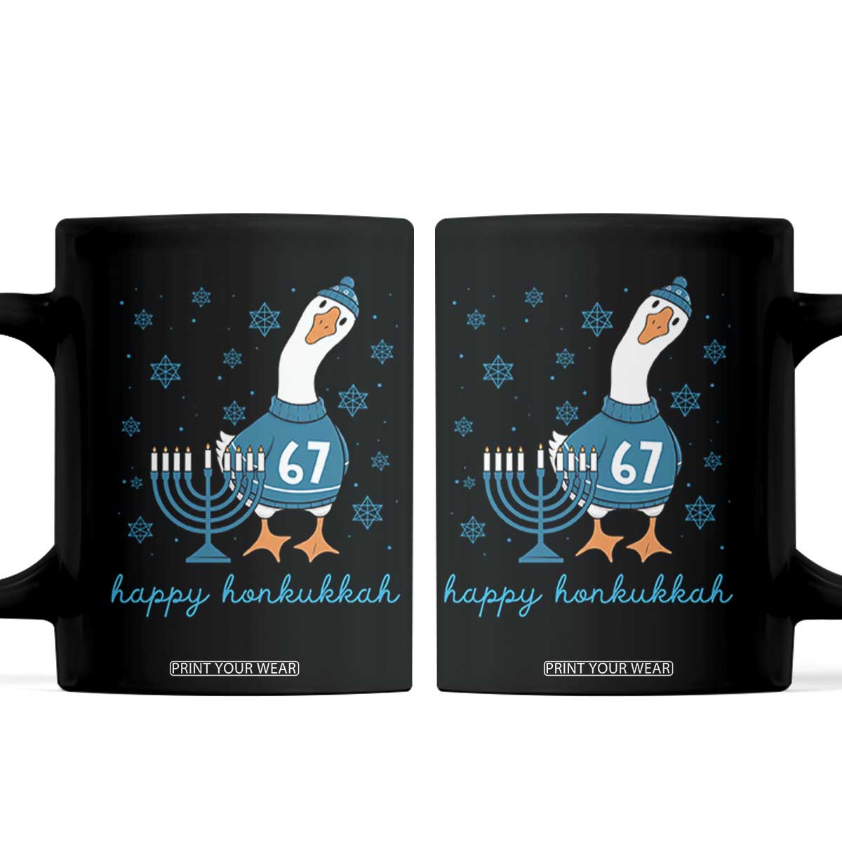 67 Six Seven Silly Goose Hanukkah Meme Coffee Mug Happy Honkukkah TS14 Black Print Your Wear