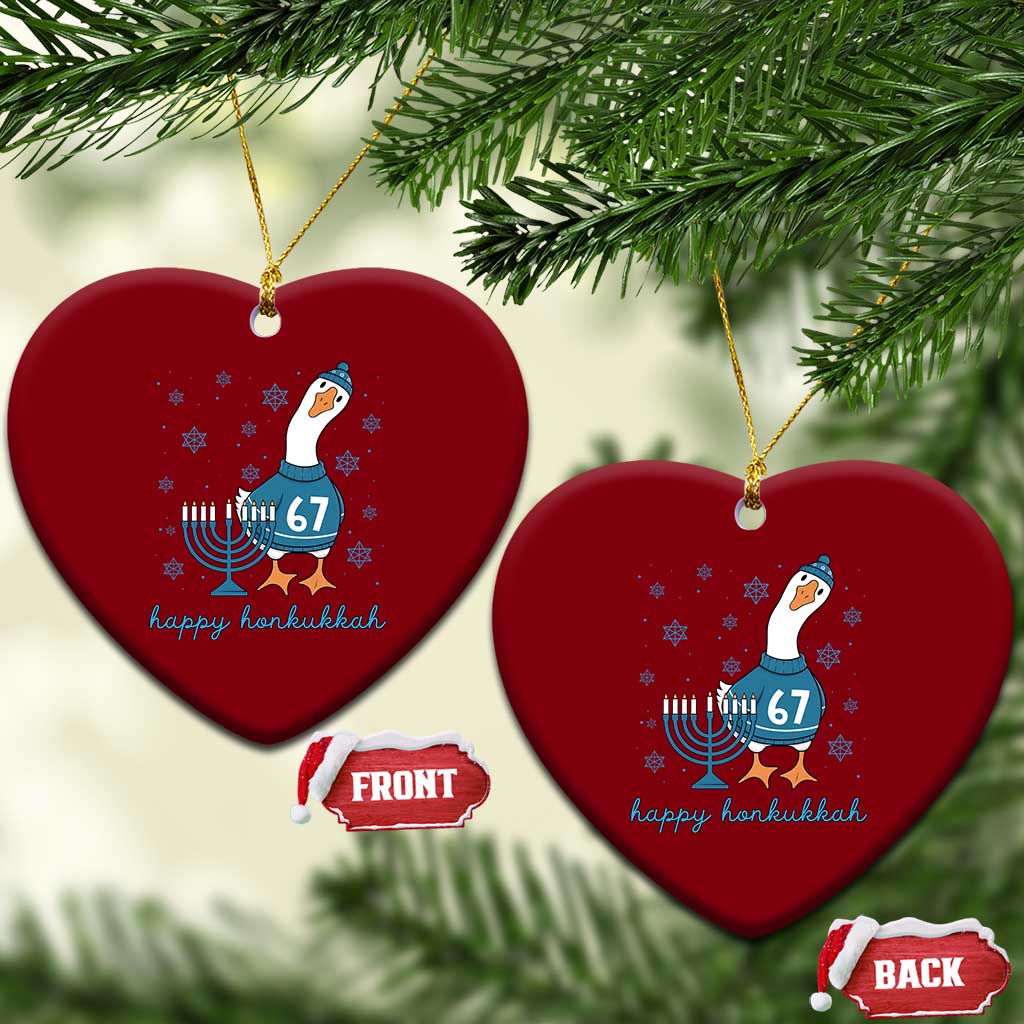 67 Six Seven Silly Goose Hanukkah Meme Ceramic Ornament Happy Honkukkah TS14 Print Your Wear