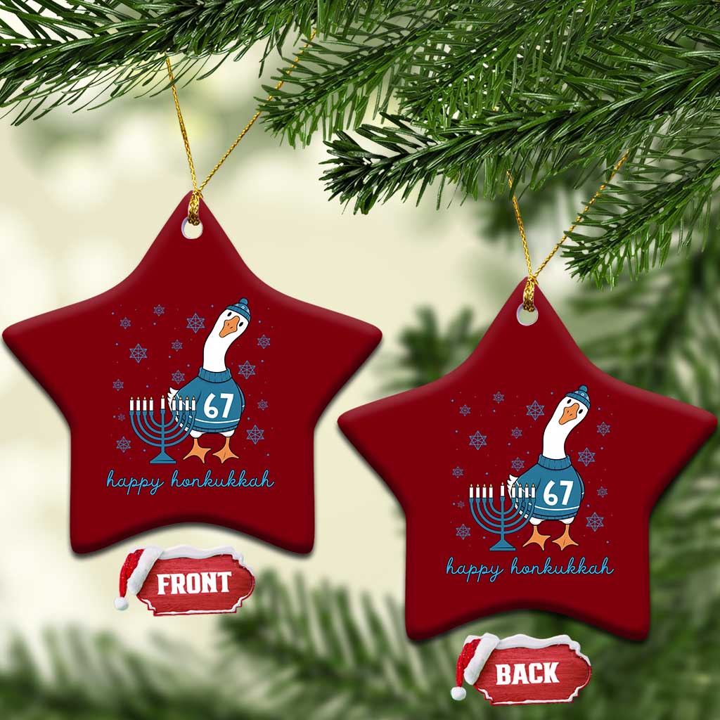 67 Six Seven Silly Goose Hanukkah Meme Ceramic Ornament Happy Honkukkah TS14 Print Your Wear
