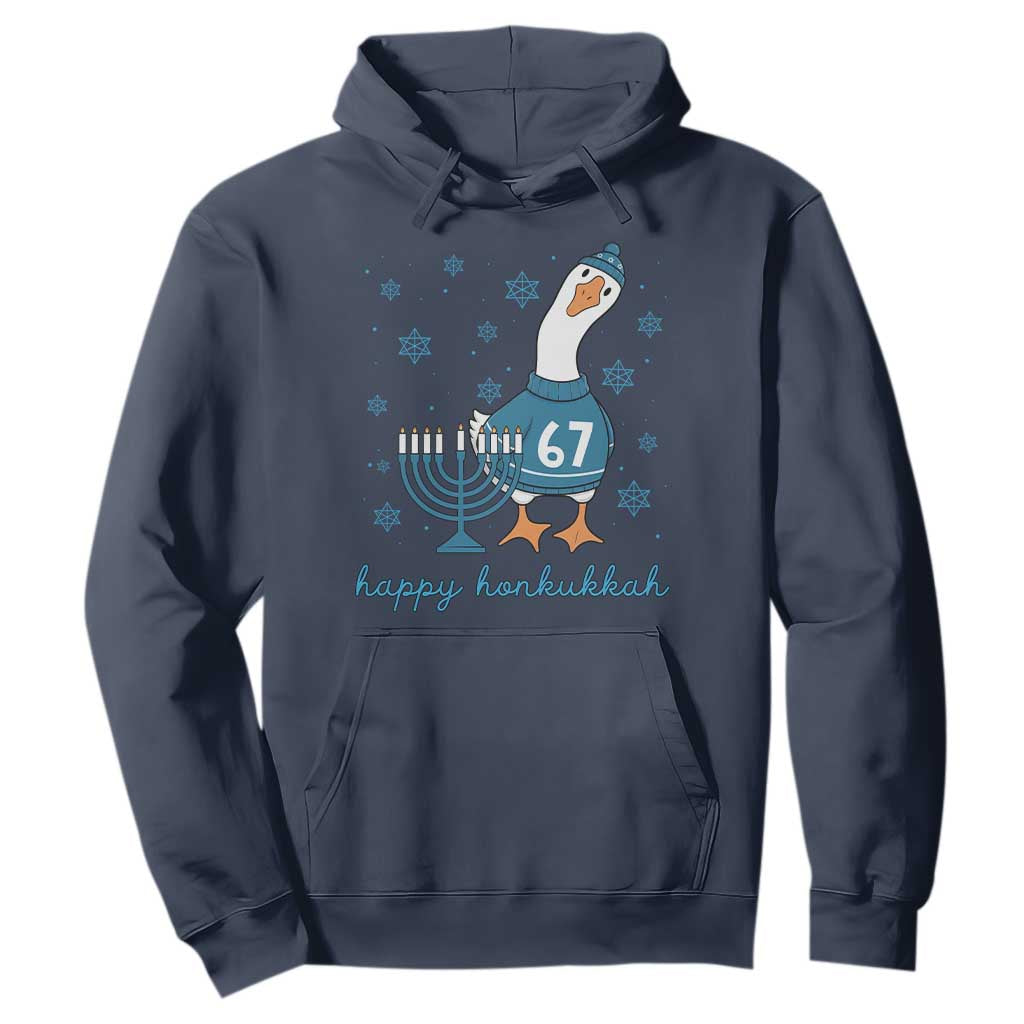 67 Six Seven Silly Goose Hanukkah Meme Hoodie Happy Honkukkah TS14 Navy Print Your Wear