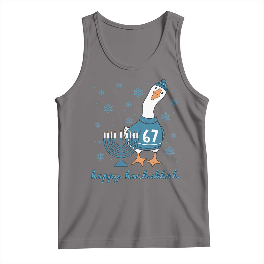 67 Six Seven Silly Goose Hanukkah Meme Tank Top Happy Honkukkah TS14 Deep Heather Print Your Wear