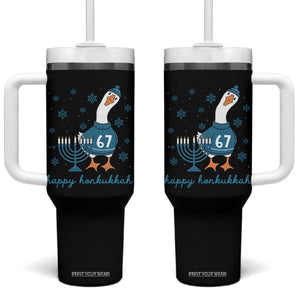 67 Six Seven Silly Goose Hanukkah Meme Tumbler With Handle Happy Honkukkah TS14 One Size: 40 oz Black Print Your Wear