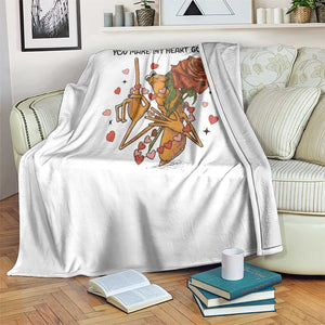 Marcus The Worm Valentine Meme Throw Blanket You Make My Heart Go Honk TS14 Print Your Wear