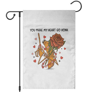 Marcus The Worm Valentine Meme Garden Flag You Make My Heart Go Honk TS14 White Print Your Wear