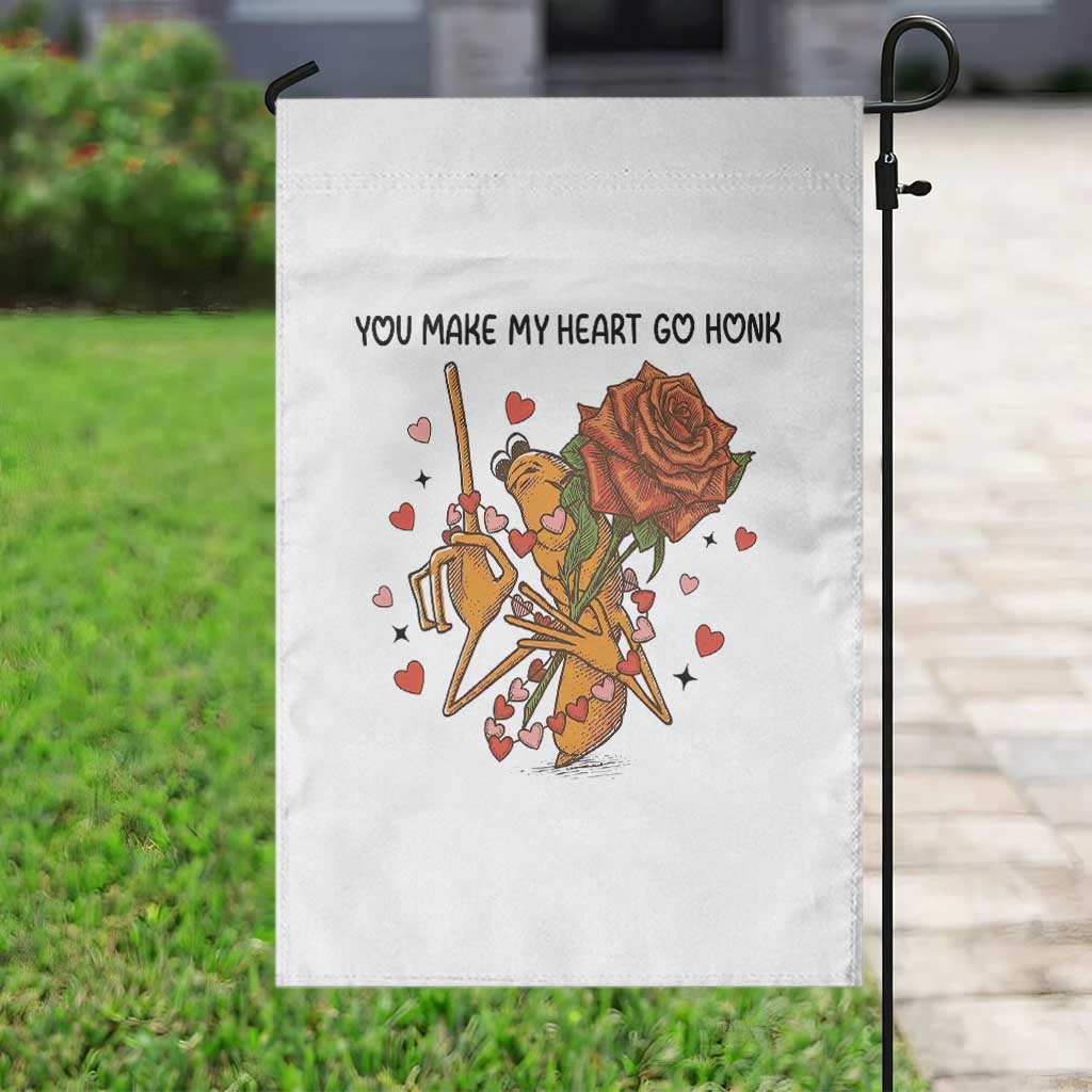 Marcus The Worm Valentine Meme Garden Flag You Make My Heart Go Honk TS14 Print Your Wear