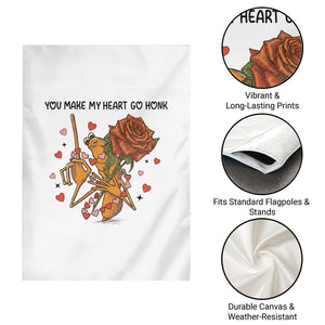 Marcus The Worm Valentine Meme Garden Flag You Make My Heart Go Honk TS14 Print Your Wear