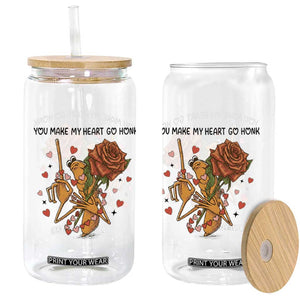 Marcus The Worm Valentine Meme Glass Can You Make My Heart Go Honk TS14 Print Your Wear