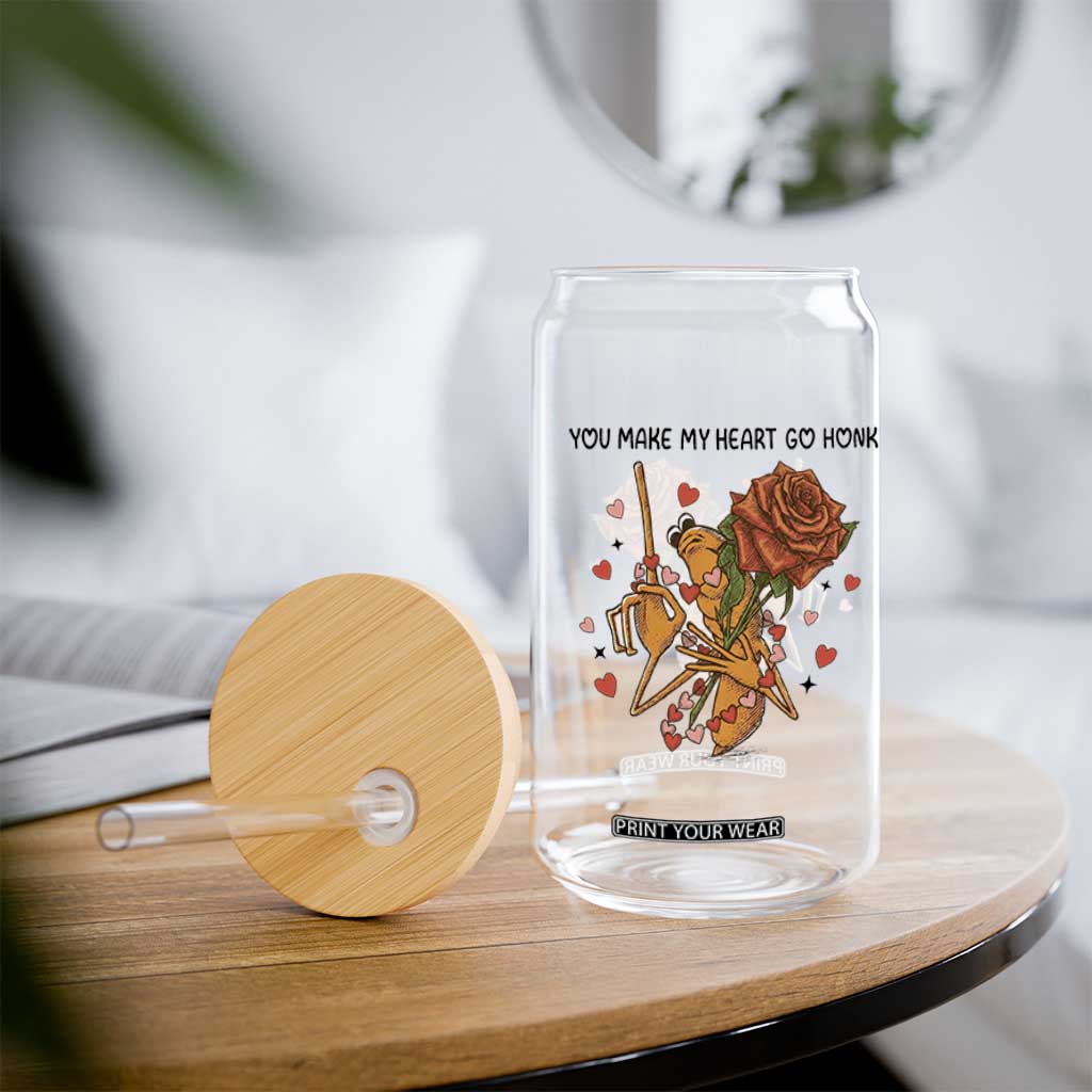 Marcus The Worm Valentine Meme Glass Can You Make My Heart Go Honk TS14 Print Your Wear