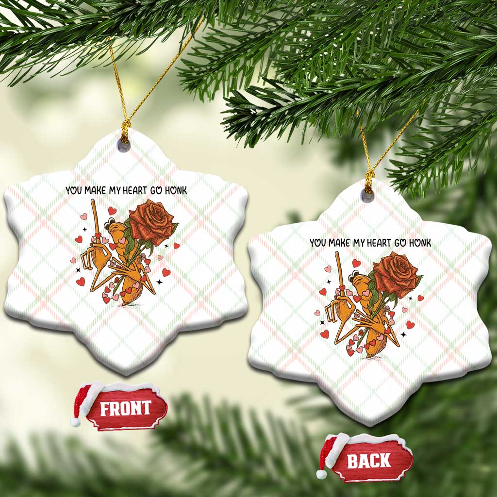 Marcus The Worm Valentine Meme Ceramic Ornament You Make My Heart Go Honk TS14 Print Your Wear