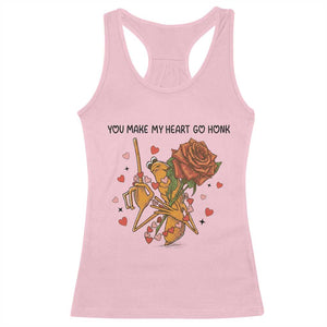 Marcus The Worm Valentine Meme Racerback Tank Top You Make My Heart Go Honk TS14 Light Pink Print Your Wear