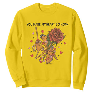 Marcus The Worm Valentine Meme Sweatshirt You Make My Heart Go Honk TS14 Daisy Print Your Wear