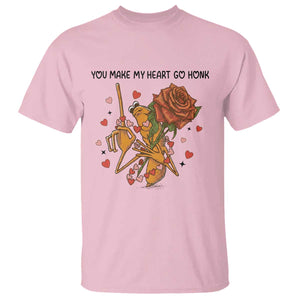 Marcus The Worm Valentine Meme T Shirt You Make My Heart Go Honk TS14 Light Pink Print Your Wear